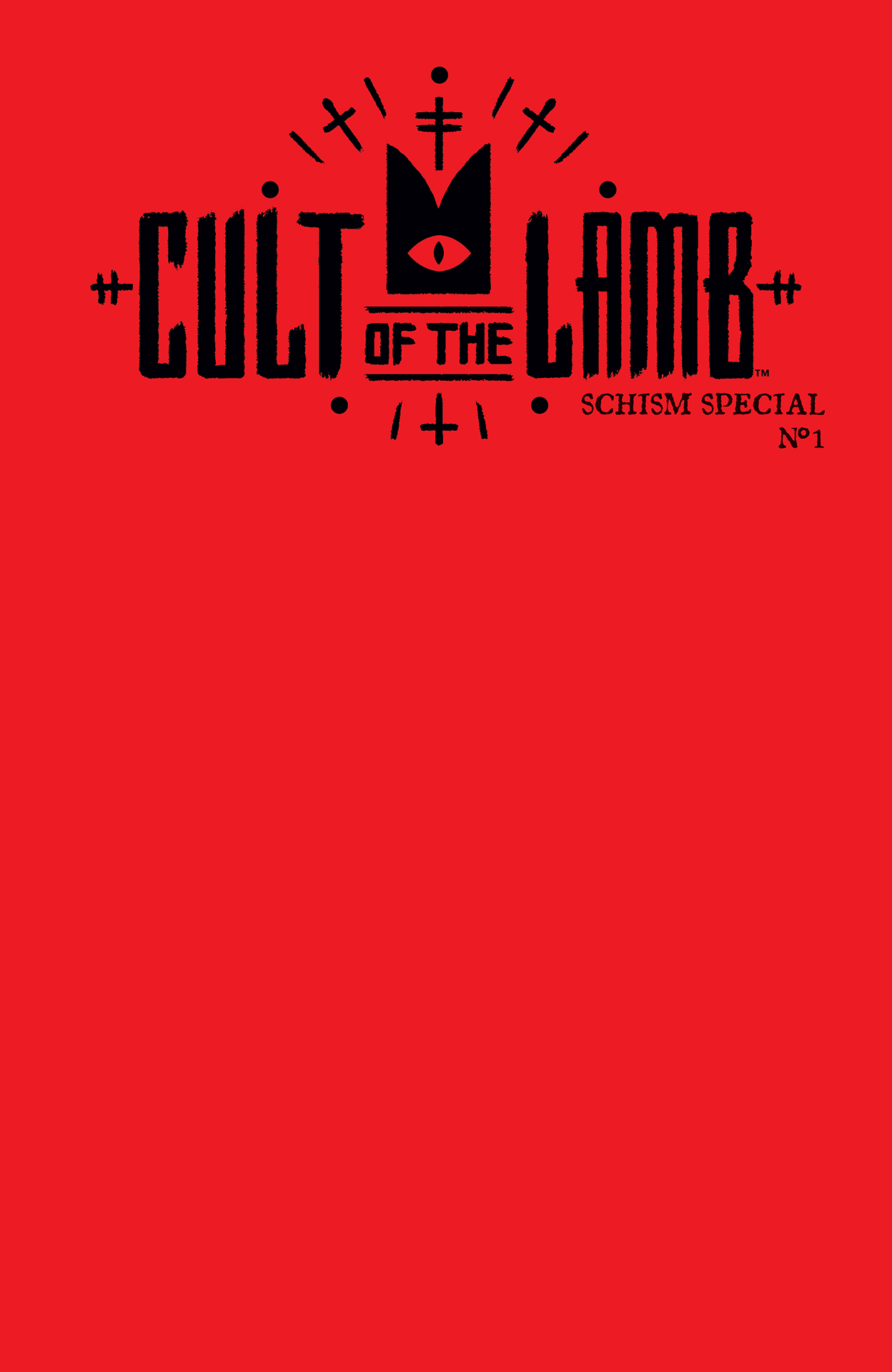 Plain red cover for Cult of the Lamb: Schism Special #1