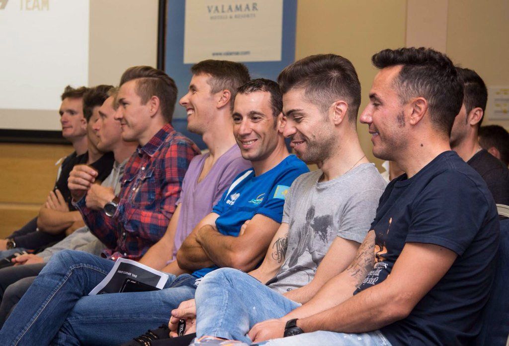 2017 Bahrain Merida riders gathered for a press conference at the October training camp in Poreč, Istra Croatia.