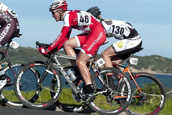 Luke Fetch (Search2Retain) in action during the 40km third stage in San Remo.