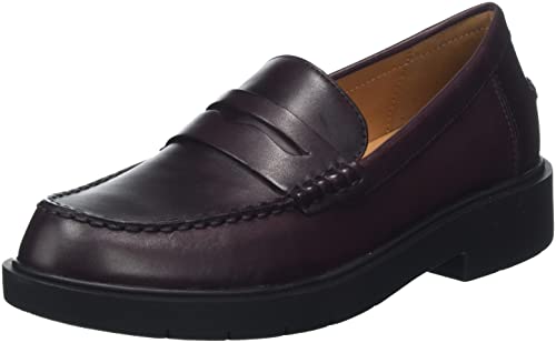 Geox Womens D Spherica Ec1 Moccasins, Dk Burgundy, 5 Uk