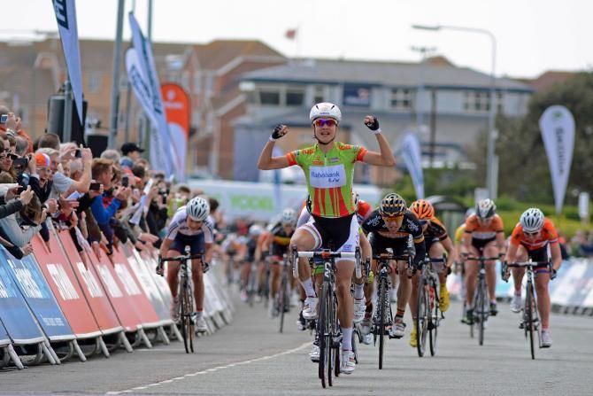 Marianne Vos (Rabo/Liv) wins stage 3 in Britain