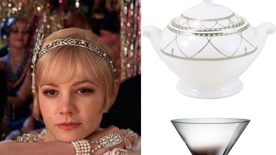 carey mulligan white china pot and funnel glass