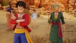 One Piece Odyssey Grand Line Quiz - Luffy and Zoro in the desert