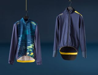 Santini's Maillot Jaune Winter Collection include jacket and long sleeve jersey