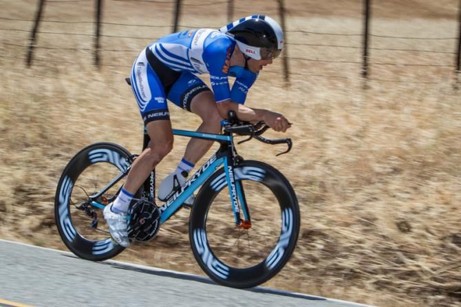 Chris Jones (UnitedHealthcare) rides through one of the flat sections of the course