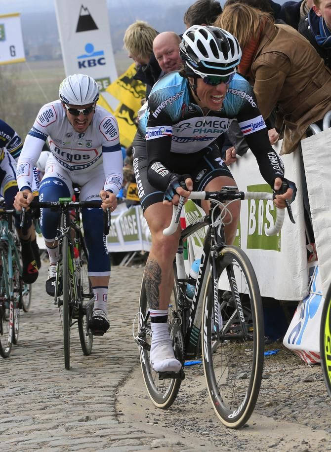 Sylvain Chavanel couldn't match Cancellara and Sagan at the Tour of Flanders