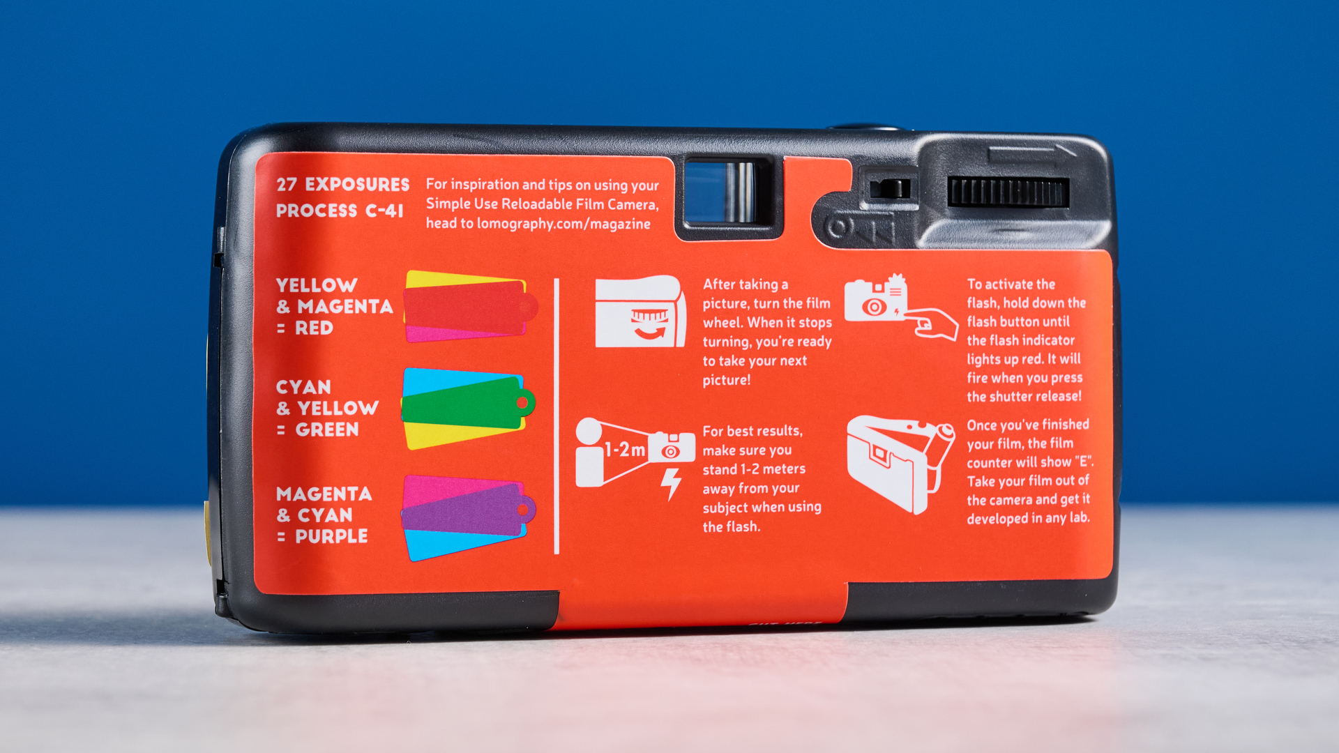 A yellow Lomography Simple Use Reloadable Film Camera Classicolor film camera