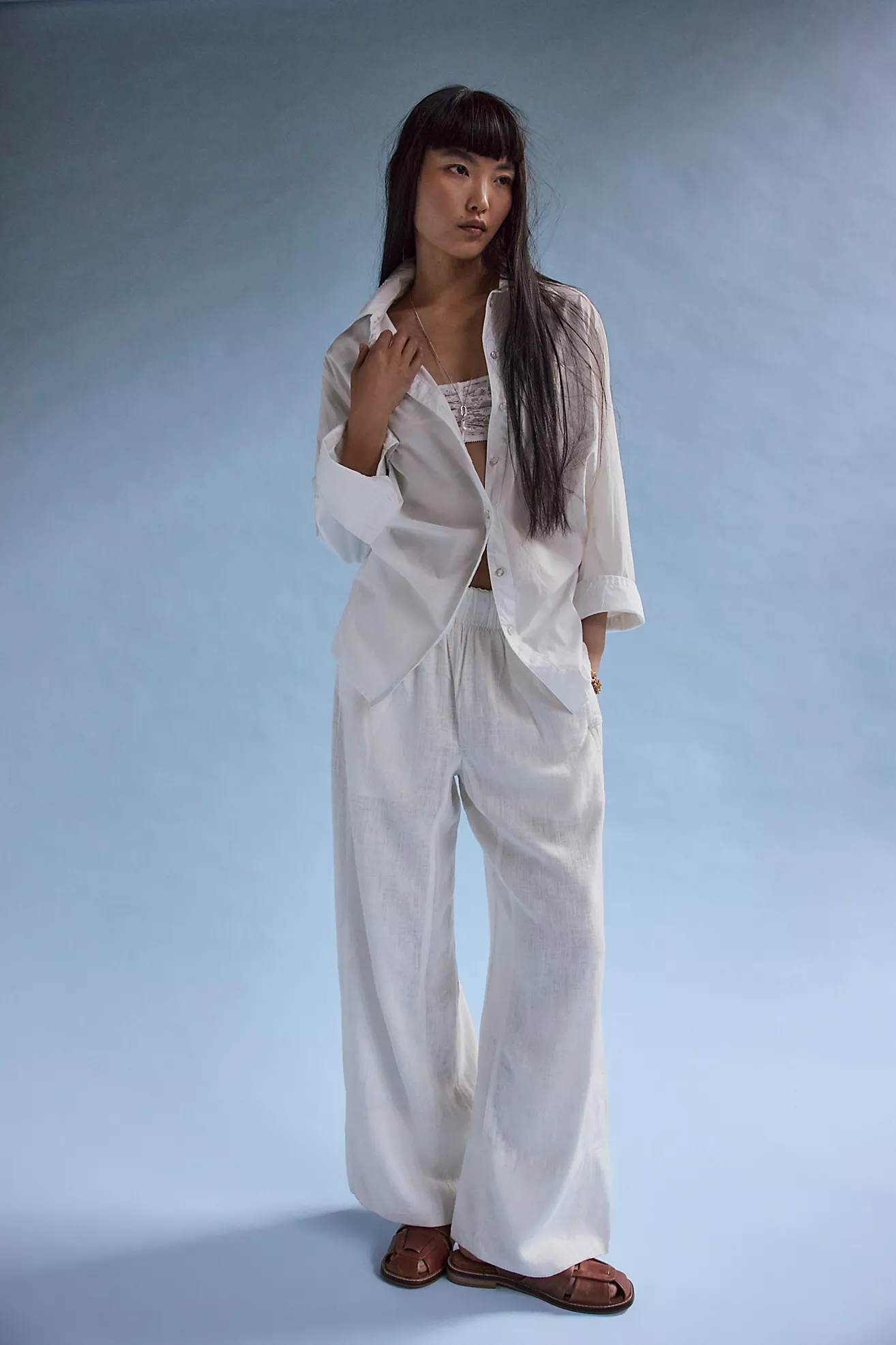 Day's End Linen Pull-On Trousers