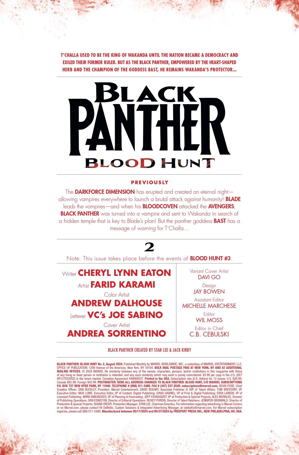 Art from Black Panther: Blood Hunt #2