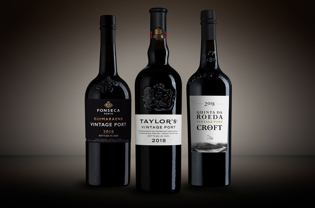 Three bottles of Port