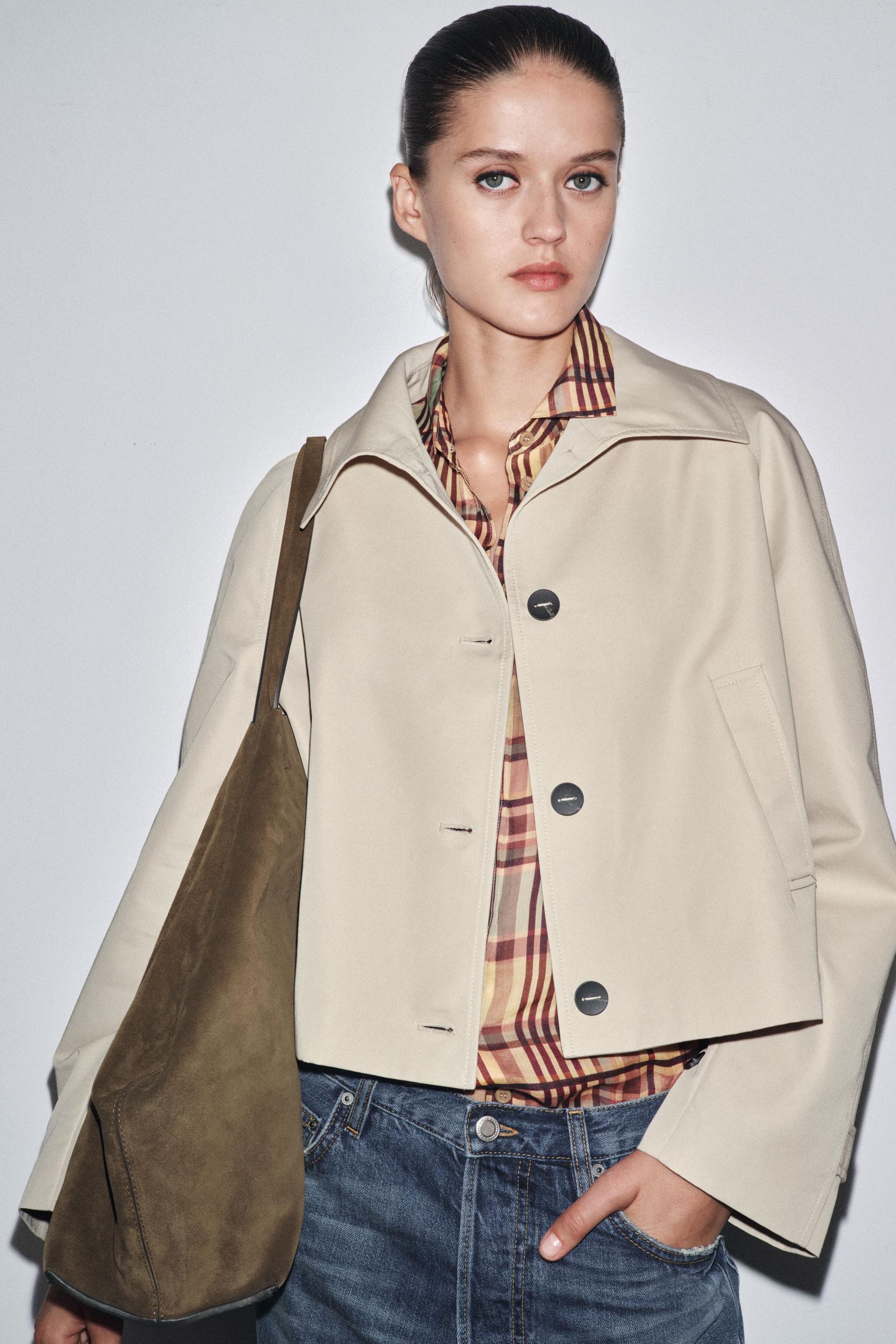 Zw Collection Short Trench Coat