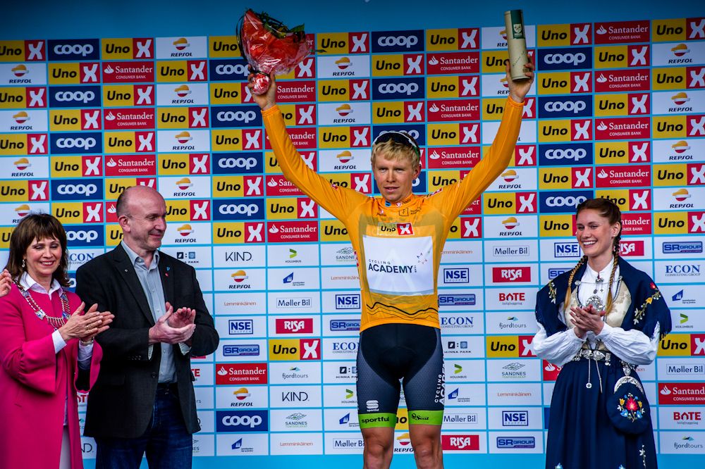 Yellow jersey for Daniel Turek at Tour des Fjords