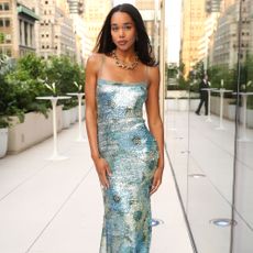 Laura Harrier wears Tiffany Hardwear jewelry
