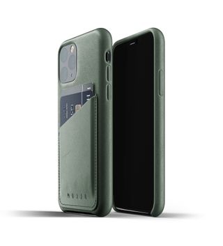 Mujjo iPhone 11 Pro Leather Wallet Case Slate Green