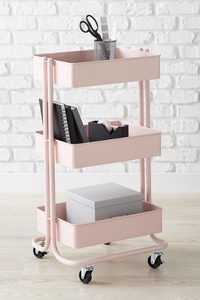 Blush 3-Tier Rolling Cart: View at The Container Store