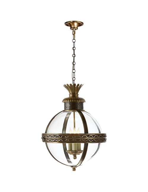 Crown Top Banded Globe Lantern