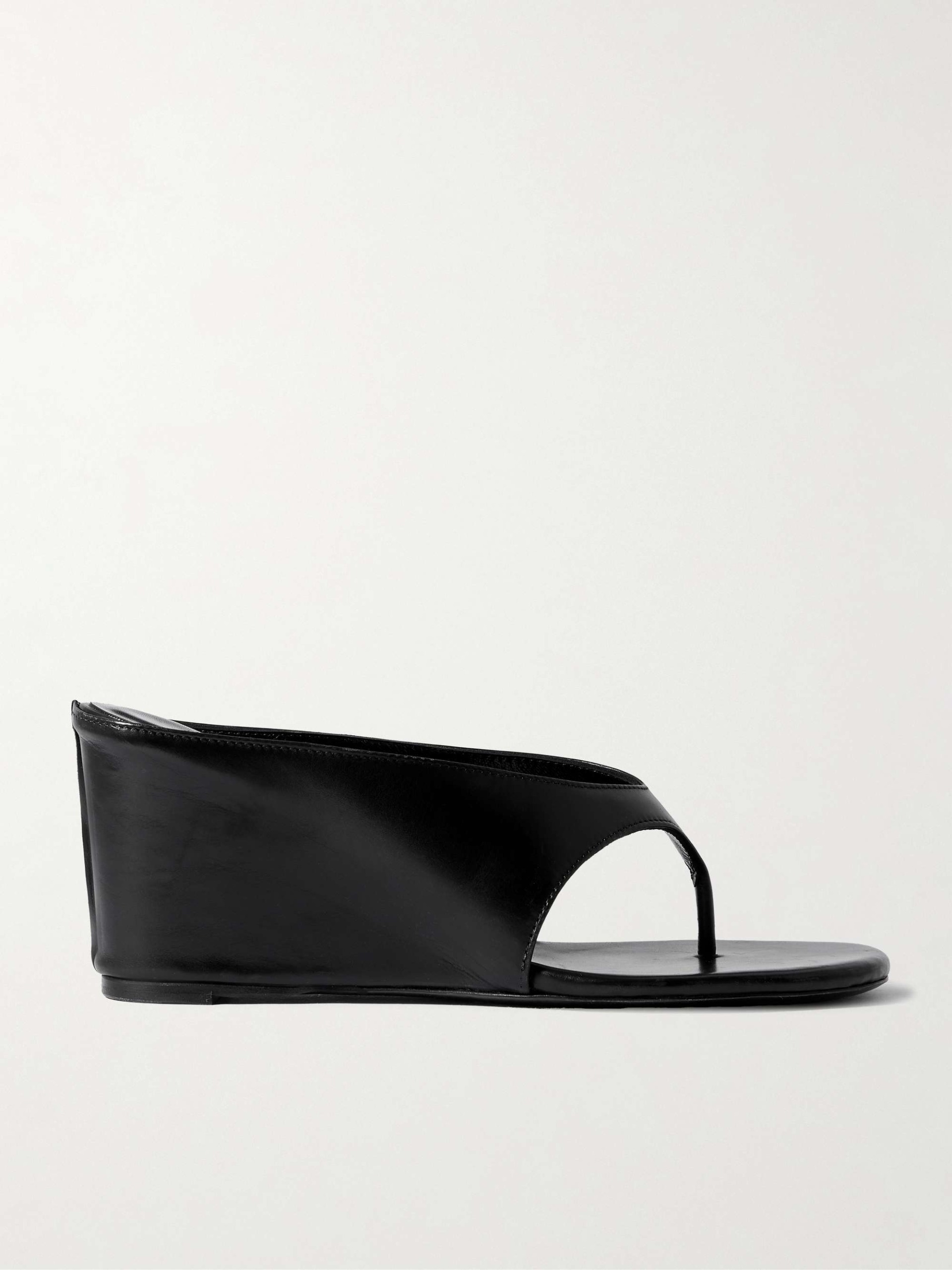 Yaga Leather Wedge Sandals