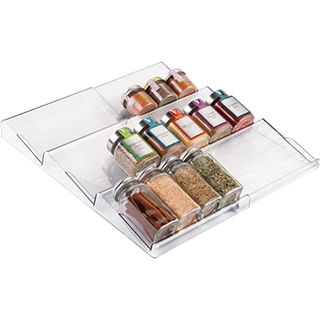 mDesign Expandable Plastic Deluxe Spice Rack