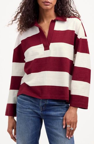 Stripe Long Sleeve Rugby Shirt