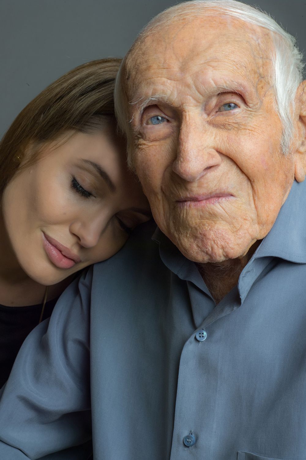 Angelina Jolie and Louis Zamperini 