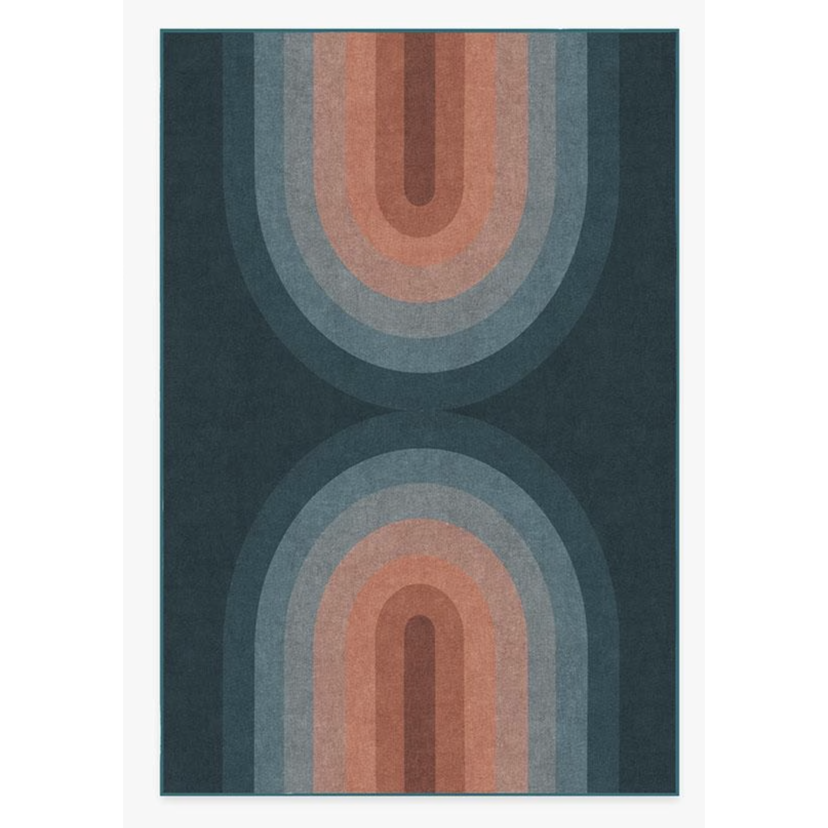 blue and pink rug