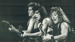 Helix onstage in 1984
