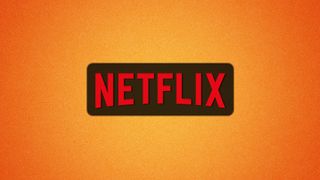 Netflix logo on orange background
