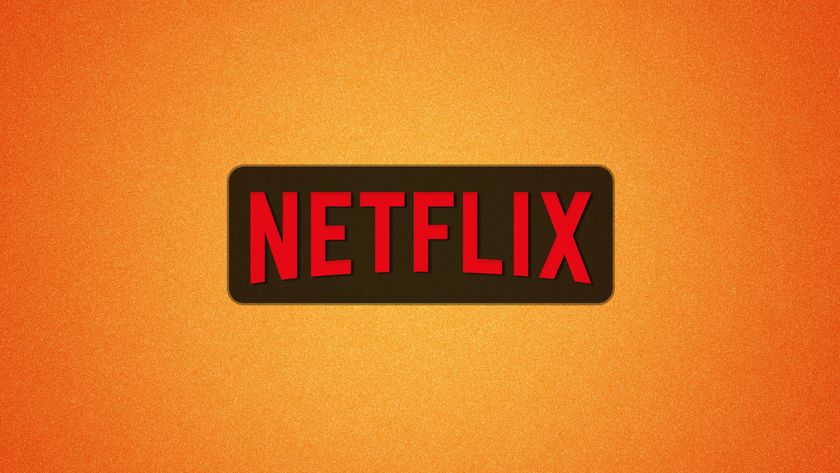Netflix logo on orange background