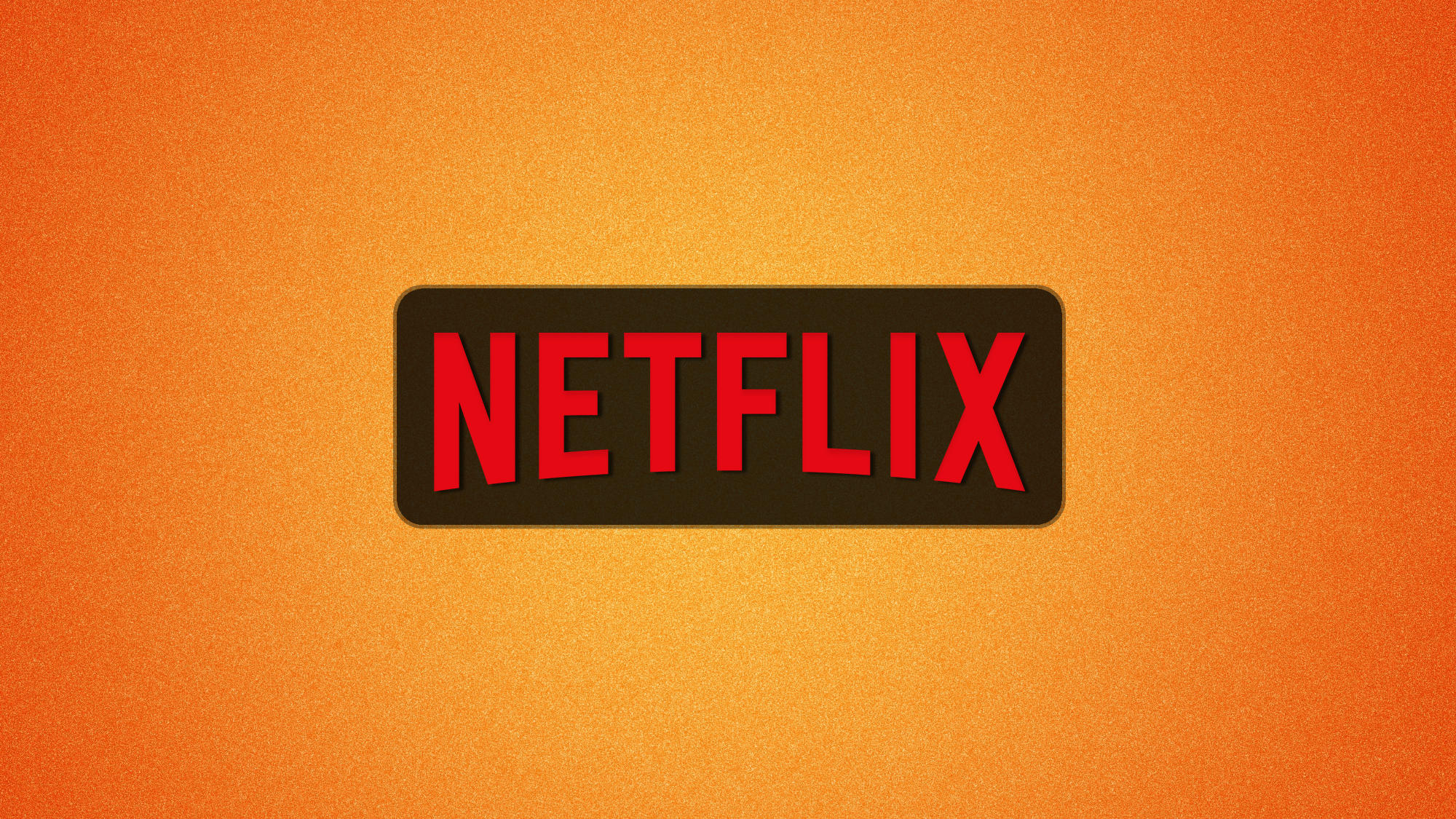Netflix logo on orange background