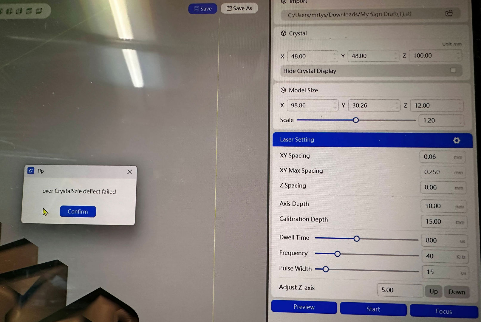 ComMarker Omni X UV laser test