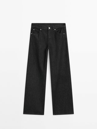 100% Cotton Wide-Leg Full Length Jeans