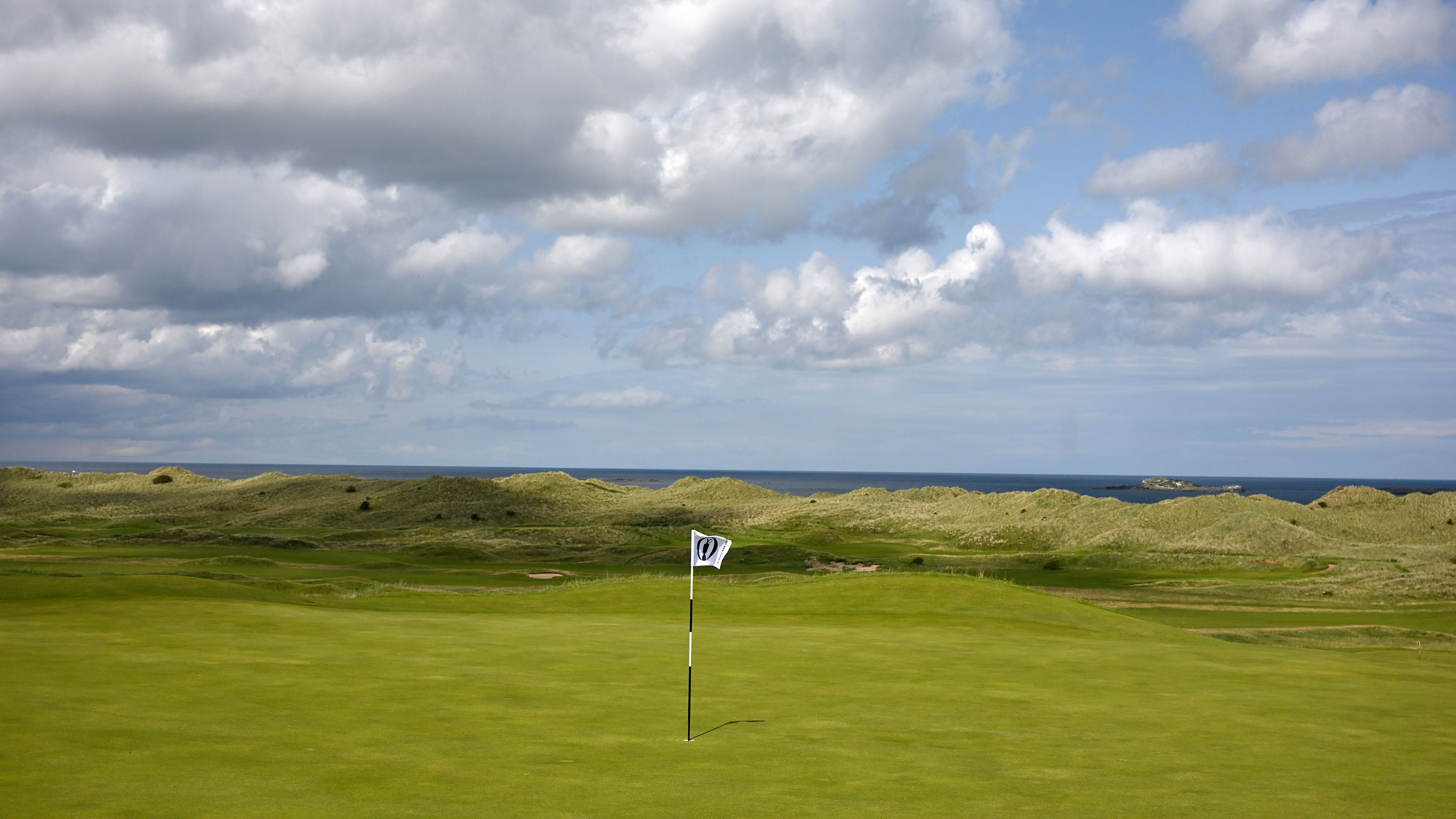A picture of The Open showing the weather at Royal Portrush prior to the 153rd Championship