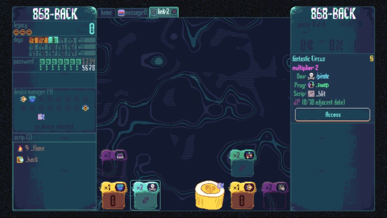 Roguelike hacking game 868-Back