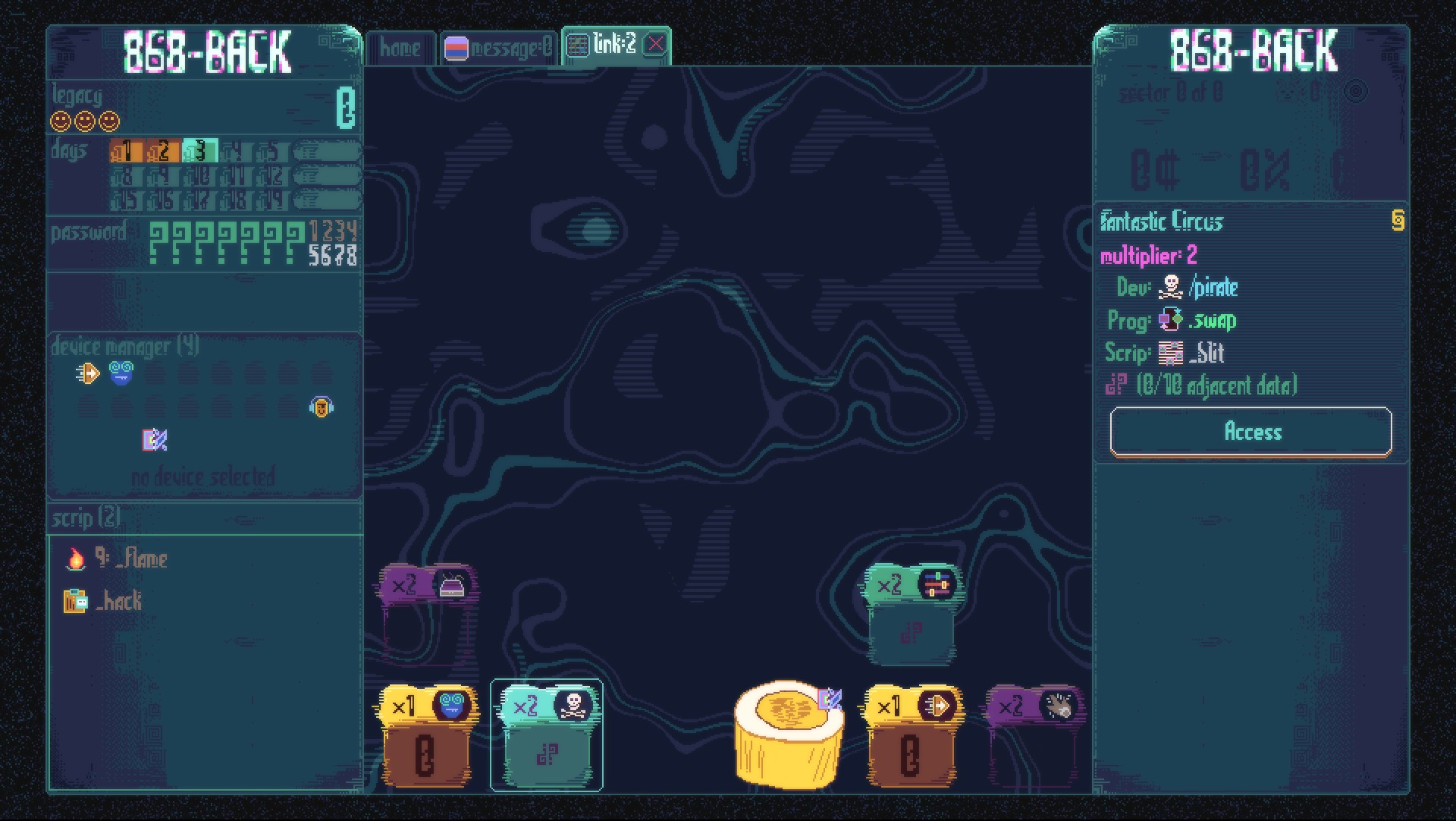 Roguelike hacking game 868-Back