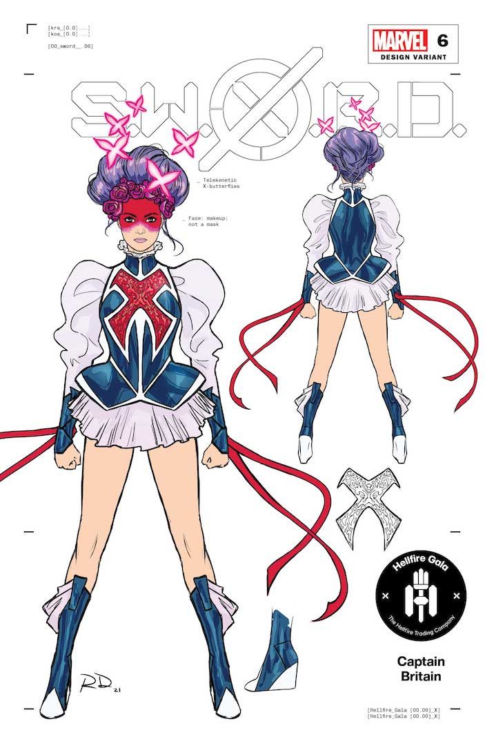 Hellfire Gala outfit designs by Russell Dauterman