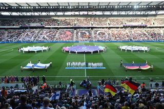General view inside the stadium prior to the UEFA Women's Euro 2022 group B match between Finland and Germany at Stadium mk on July 16, 2022 in Milton Keynes, England. 