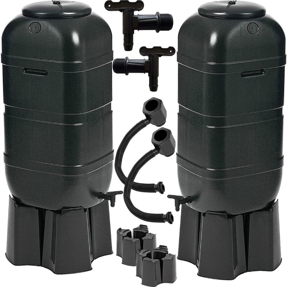 Two waterbutts with matching accesories