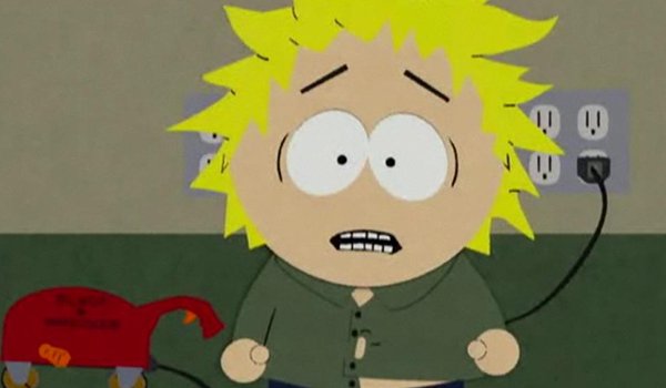 A tweaked out Tweek on South Park