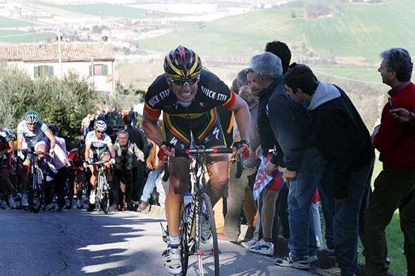 Belgian Champ Stijn Devolder (Quick Step) on the final climb.