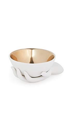 Jonathan Adler Eve Accent Bowl, Gold/white, One Size