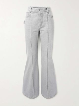 Cropped High-Rise Flared Jeans