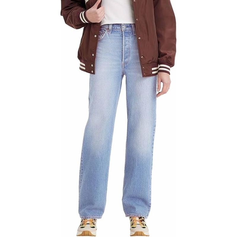 Levi&#039;s Ribcage Full Length Jeans on model 