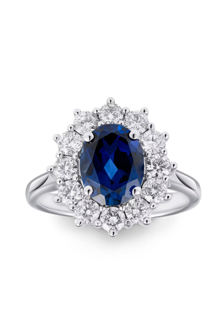 The Diamond Store Lab Sapphire Ring