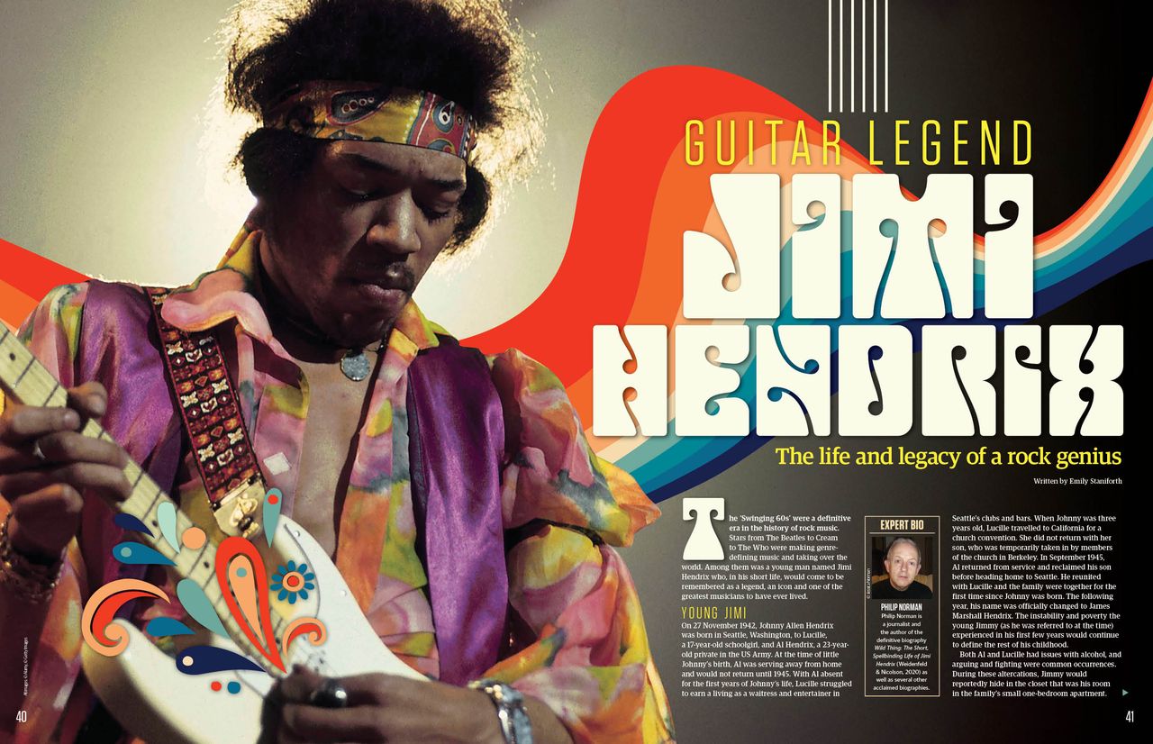 Jimi Hendrix spread, All About History 125