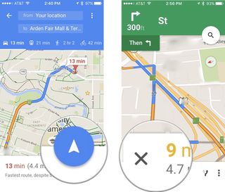 Step-by-step navigation in Google Maps