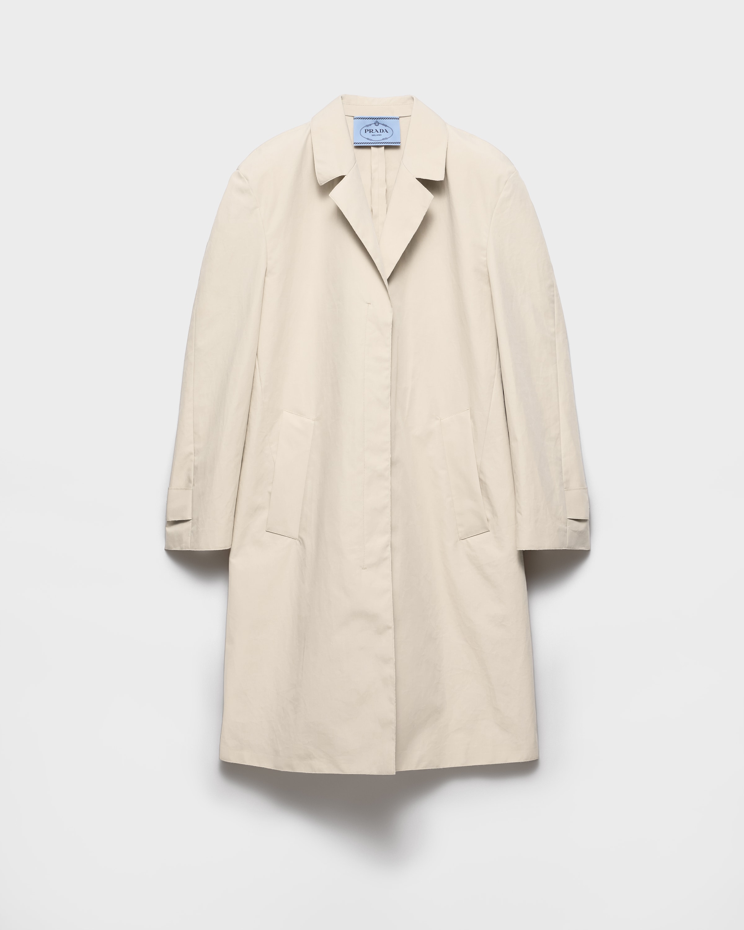 Single-Breasted Double Poplin Coat