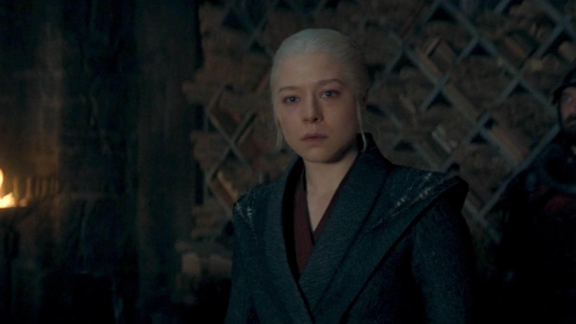 Emma D&rsquo;Arcy looking serious in House of the Dragon
