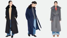 Three models wearing the ALIGNE George coat