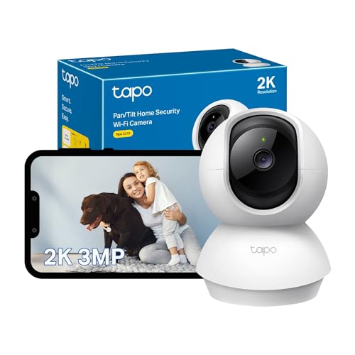 Tapo C210 2k 3mp Pan/tilt Indoor Camera House Security Camera, Wifi Camera, No Monthly Fee, Ai Detection, Dog Puppy Camera, Baby Camera Monitor, 360° View, Night Vision, Works With Alexa & Google