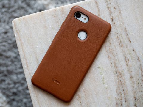 Pixel 3 XL in a Bellroy leather case